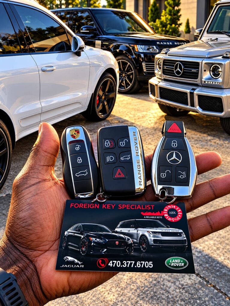 Porsche, Range Rover and Mercedes-Benz smart keys